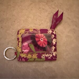 Vera Bradley Purple Floral Key and Card Holder Flutterby